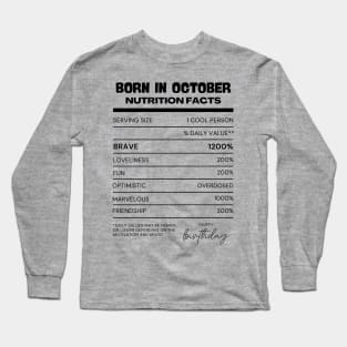 Born in october Long Sleeve T-Shirt